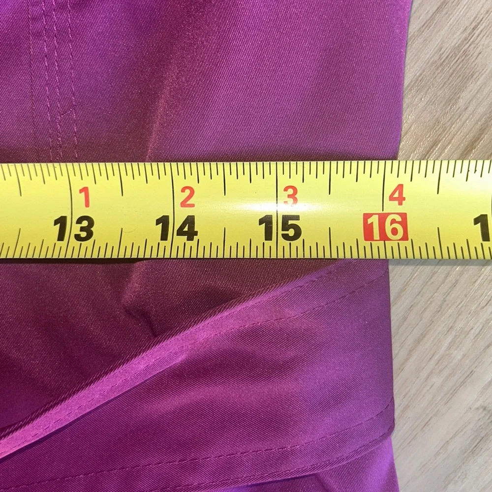 Sandro Studio Women's Belted Short Trench Coat Jacket LG Peter Pan Collar Purple - Picture 12 of 14